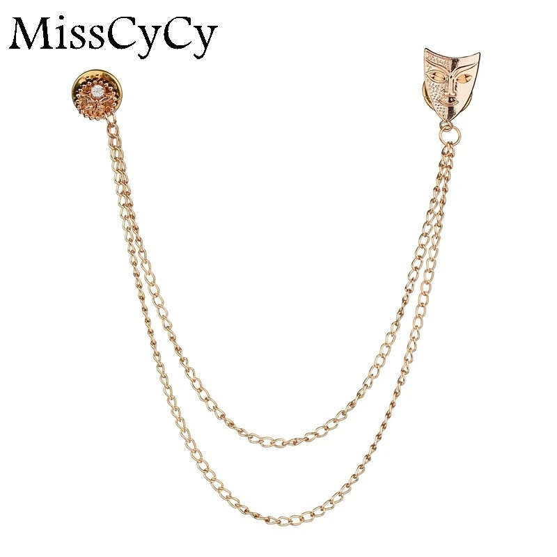 MissCyCy классический стиль золотой цвет ювелирные изделия модная маска