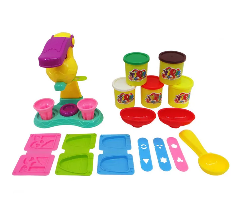 Kids Pretend Play Ice Cream Set with Plasticine Tools Toys for Children Simulation Toy Birthday Gift GW27 | Игрушки и хобби