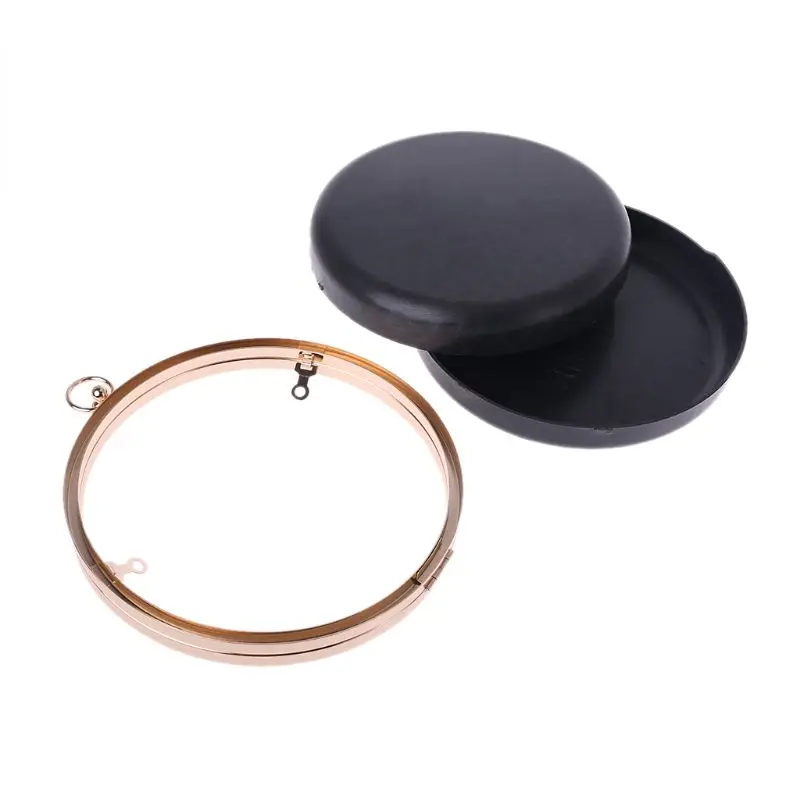 18 см металлические застежки ужин круглый бокс кошельки рамы для ручек рукоделия