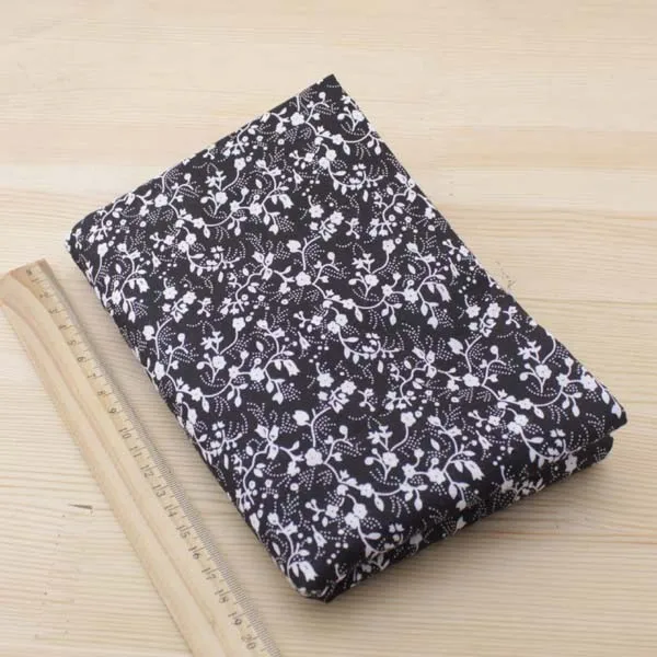 Booksew 7pcs 50cmx50cm Black Cotton Patchwork Fabric For DIY Sewing Quilting Craft Tilda Doll Baby Cloth Textiles|fabric for diy|cotton patchwork