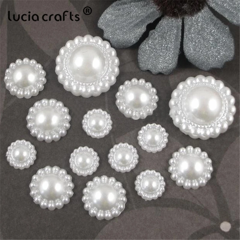 Lucia crafts Mix 9/12/20 мм Размер 144 шт. имитация жемчуга с плоской задней стороной Кабошон