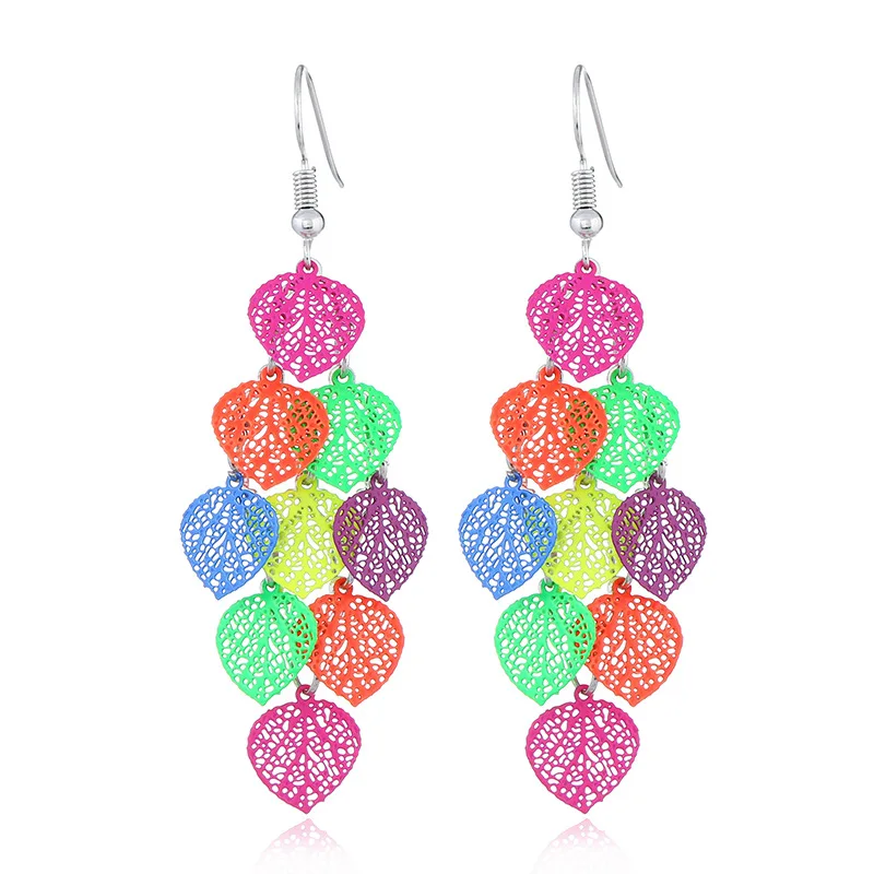 Женские серьги из нержавеющей стали 8 сезонов Разноцветные с цветным покрытием в