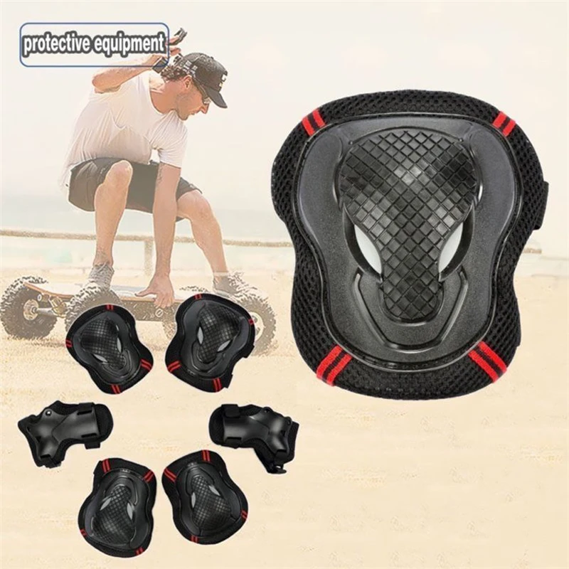 6 шт. наколенники для взрослых и детей защита спортивный скейтборд катание на