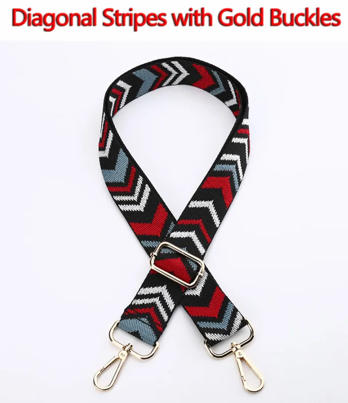 Gold Diagonal 4 металлических цвета! DIY 140 см регулируемая сумочка, сумка с ремнями шириной 3,8 см сменные цветные Наплечные ремни, ремни для сумок - Цвет: Gold Diagonal