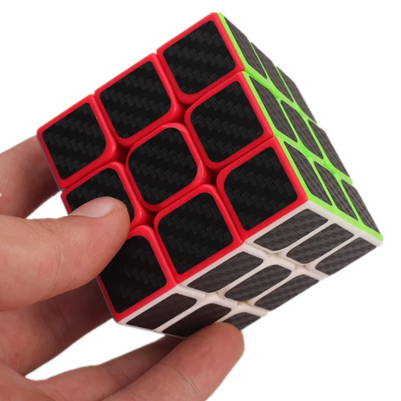 2018 Новый zcube углерода Волокно Стикеры Скорость 3x3x3 Magic Мэджико Cube Обучающие