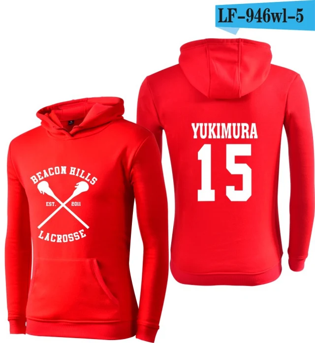 red Подростковый волк Stiles Stilinski 24 толстовки Dunbar McCall moletom толстовка с капюшоном размера плюс harajuku мужская куртка одежда - Цвет: red