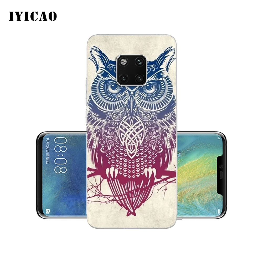 IYICAO мультяшная Сова мягкий силиконовый чехол для телефона Huawei Mate 10 20 Lite Pro Nova 2 2i 3 3i