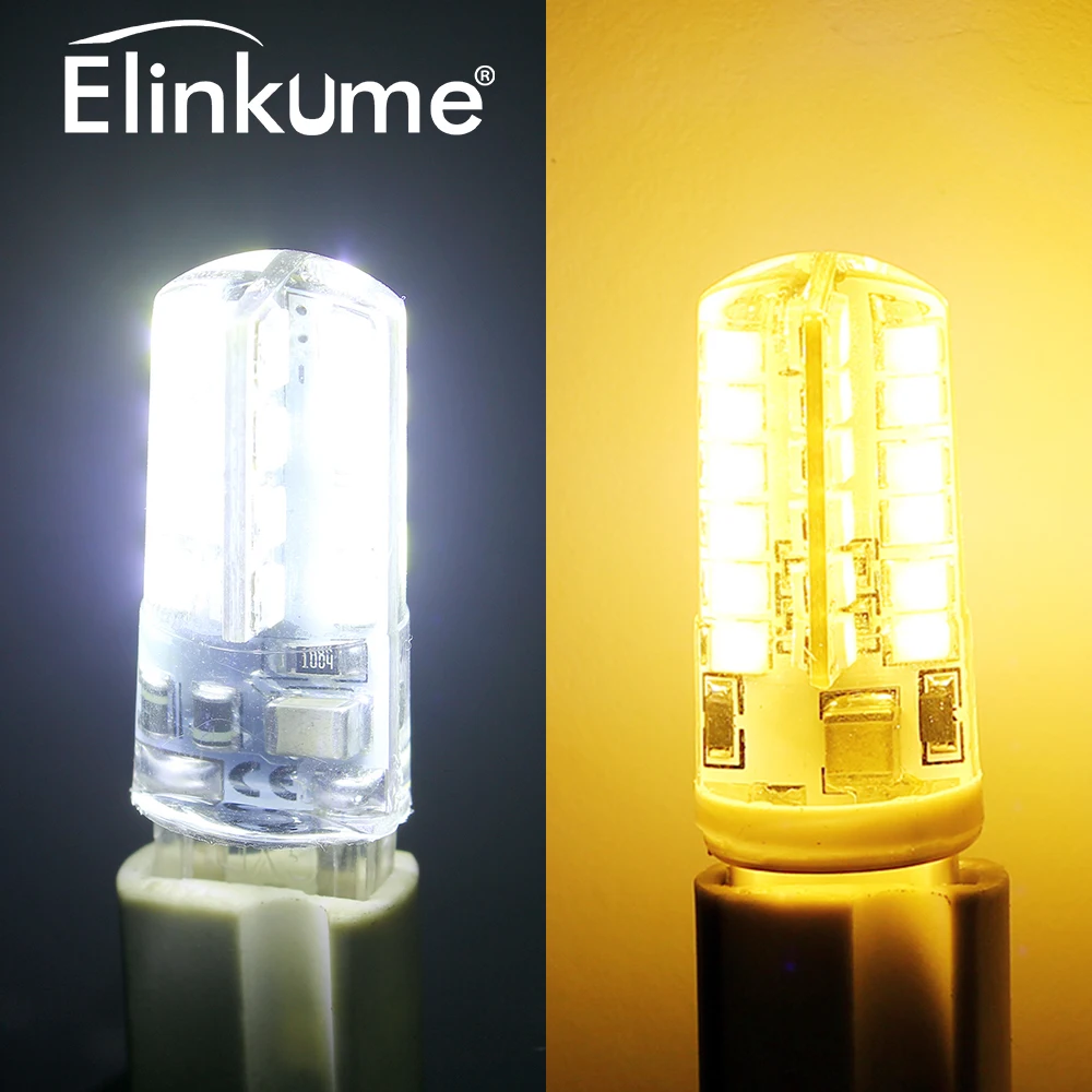 Elinkume G9 светодиодный лампы 2 Вт 3 4 5 мини светодиодная лампа SMD3014 SMD2835