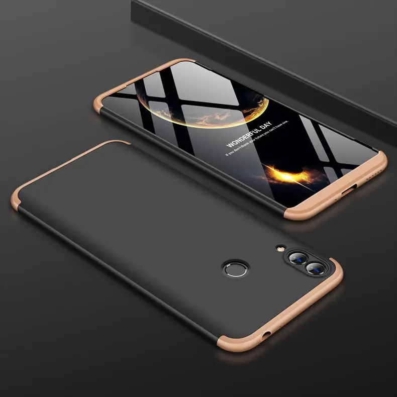 Gold Black Чехол для Honor 8C, чехол для Huawei Honor 8C, 360 градусов, полная защита, чехол для телефона, для Huawei Honor 8C 8 C, BKK-L21, чехол, Etui - Цвет: Gold Black