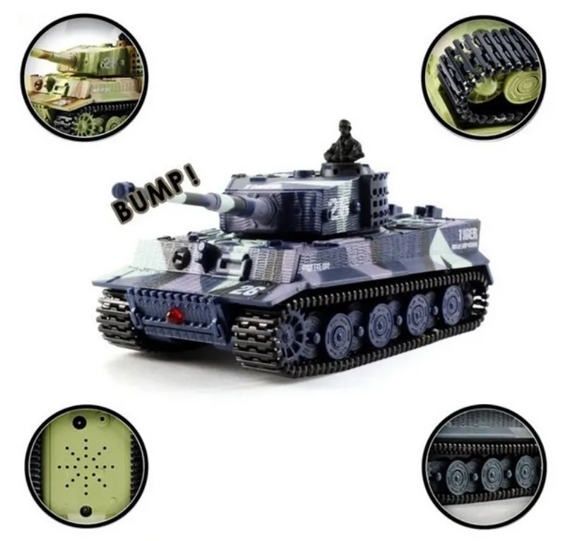 JSXuan Фирменная Новинка TIGER RC боевой танк 14CH 1: 72 Масштаб дистанционное управление имитация Panzer Мини Танк детские игрушки подарок
