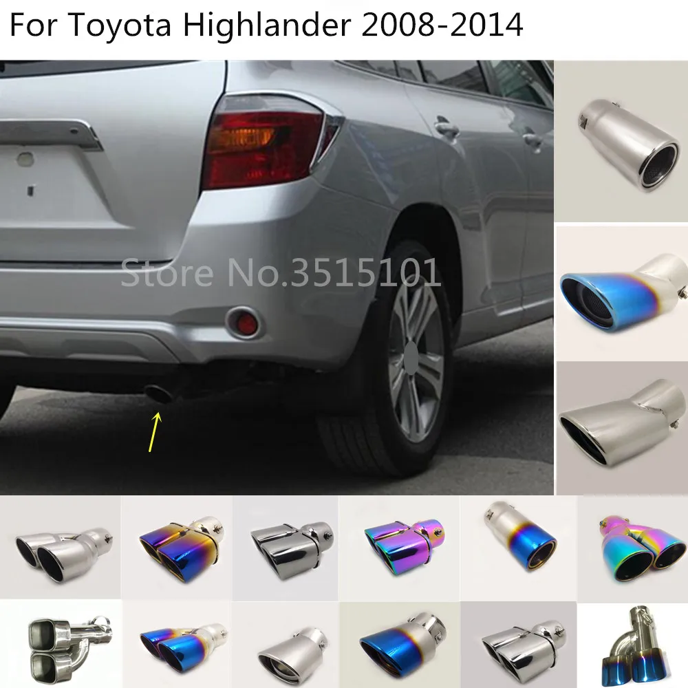 Стайлинг кузова автомобиля глушитель выхлопная труба для Toyota high Lander 2008 2009 2010 2011