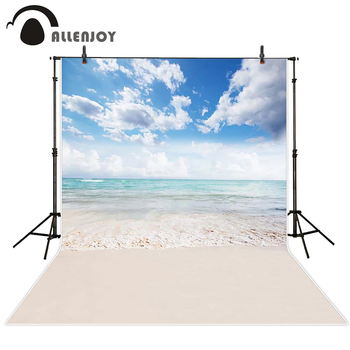 Allenjoy декорации Фото фон Светильник Цвет море вода пляж небо облака фоны для