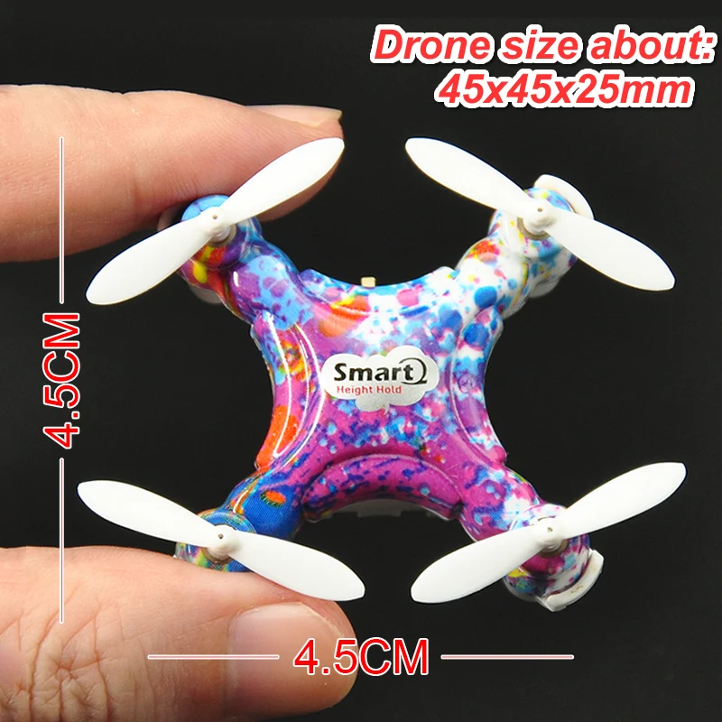 Мини Радиоуправляемый Дрон 4ch дроны cx10d 6 оси LED вертолет 3D roll мини Drone с ключом