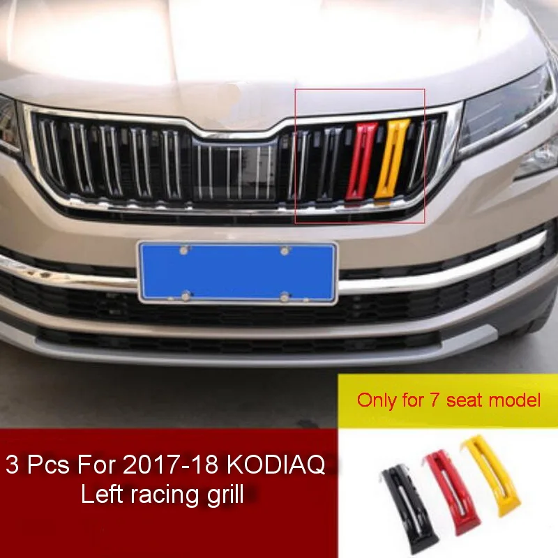 Наклейки Tonlinker для SKODA KAROQ/KODIAQ-18, автомобильный Стайлинг, 3-6 шт., АБС-пластик, гоночная декоративная решетка, чехол, наклейки