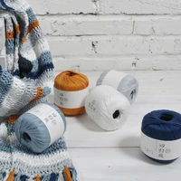 free shipping 300g50g6pcs 100 cotton mercerized cotton crochet thread flat belt yarn woven wire hand knitting wool yarn