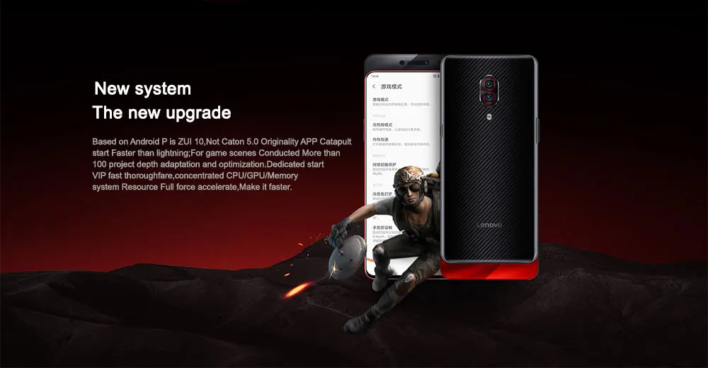 lenovo Z5 Pro GT 855, 6,39 дюймов, 128 МП, AI камера, 855 Гб ПЗУ, отпечаток пальца, под дисплеем, Восьмиядерный процессор Snapdragon 3350, мАч