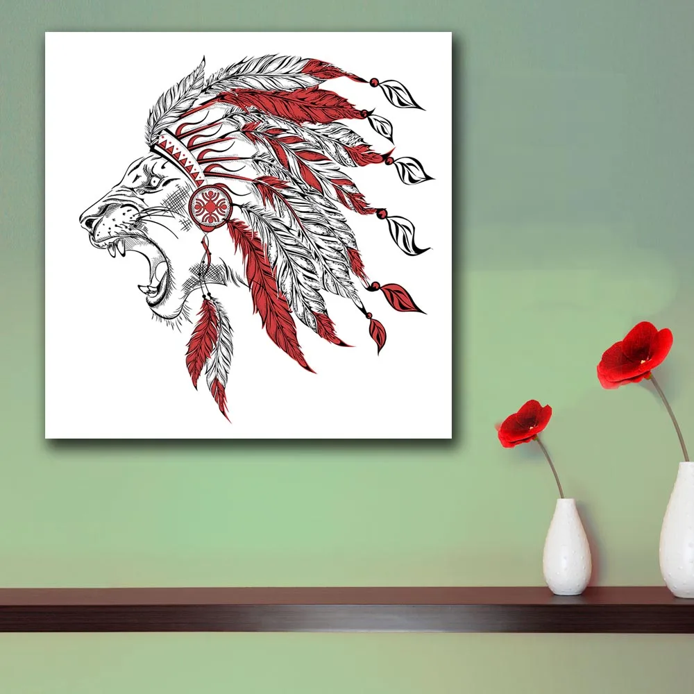 Модная картина маслом поп животное лев домашний декор на холсте современное