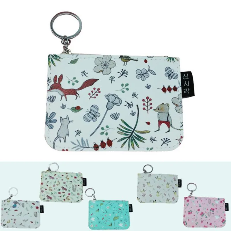 M013 женские кошельки с мультяшным милым рисунком животных лиса кошка кролик набор