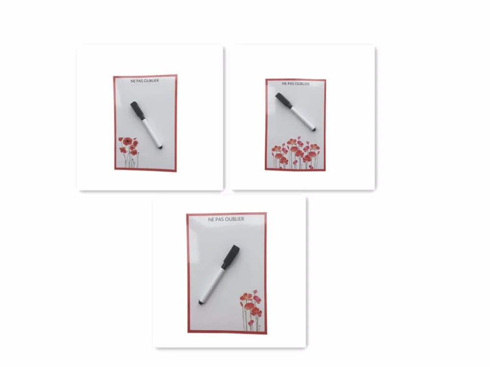 Цветочные серии напечатанные сухие стираемые Гибкие Магнитные доски/доски