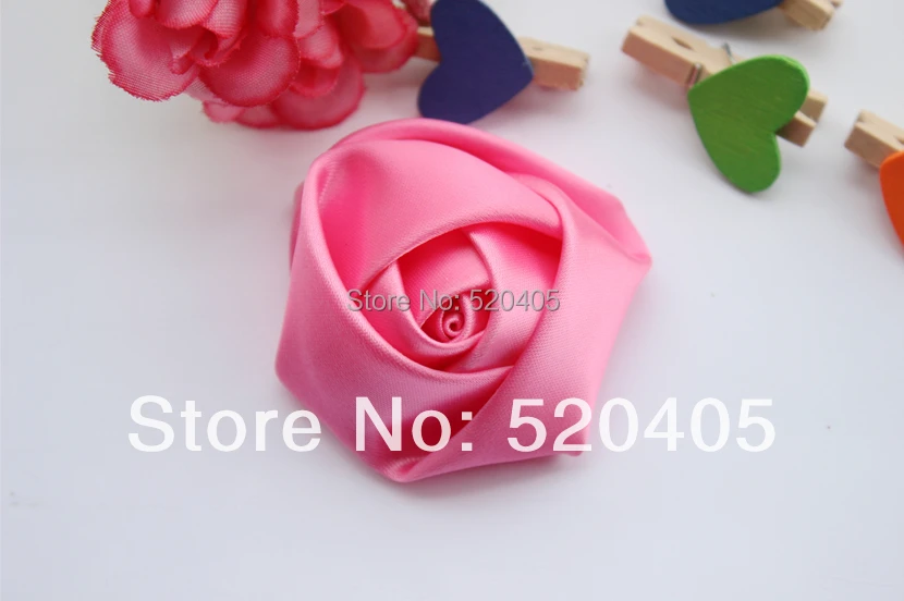 Цветы атласные розы для обуви пышные цветы девочек одежда аксессуары 5 см ленты