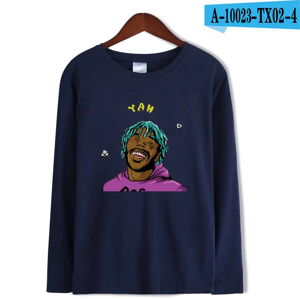 Frdun Tommee LIL UZI VERT Осенняя длинная футболка модная теплая забавная футболка с длинным рукавом и круглым вырезом Женская/мужская футболка модная одежда 4XL - Цвет: navy blue