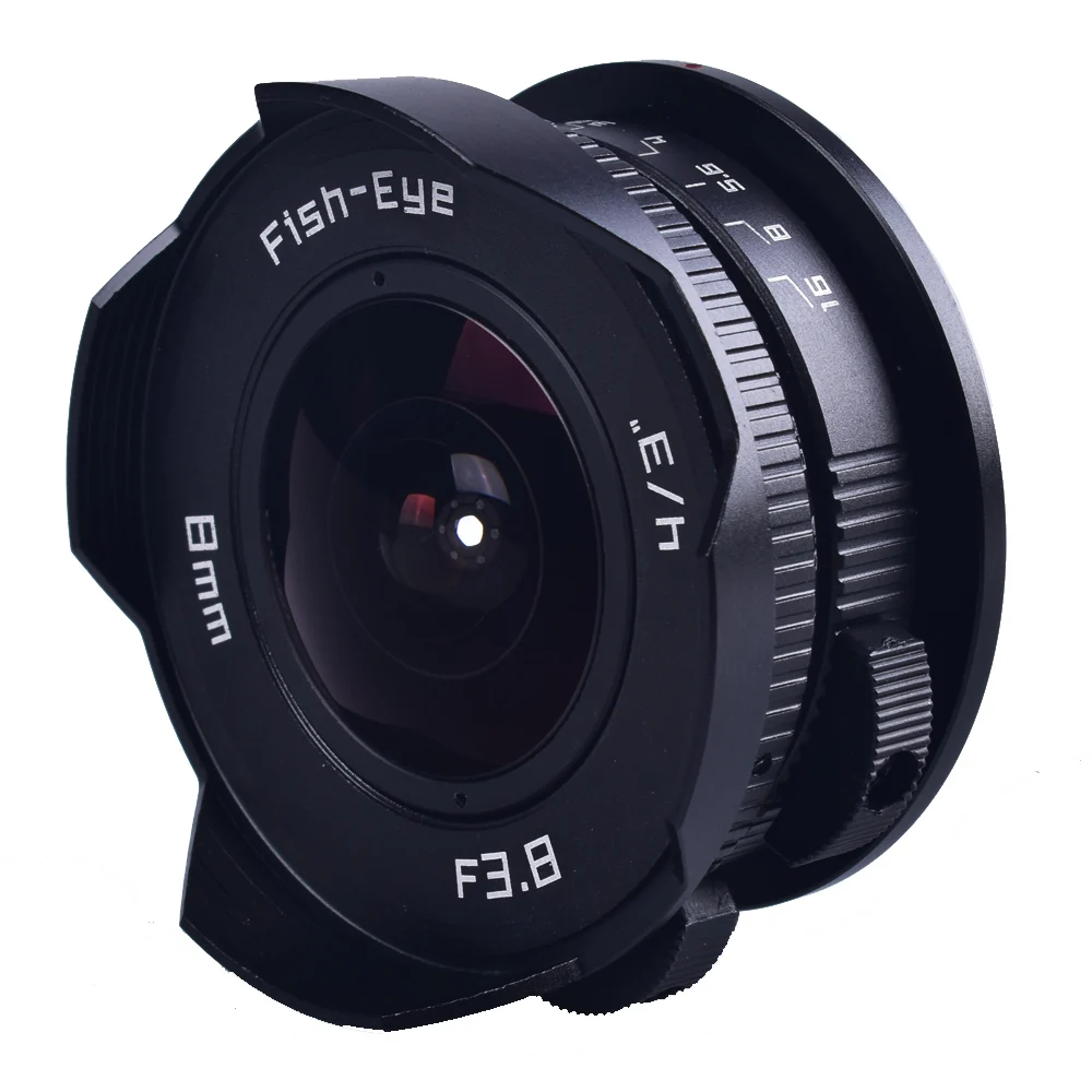 Супер широкоугольный объектив рыбий глаз Lightdow 8 мм F3.8 для M4/3 Mount Camera For LUMIX GX8 GX85 G7
