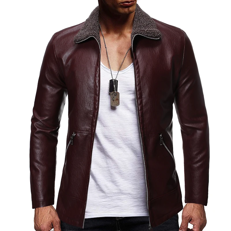 5XL куртки мужские зимние 2019 модные утолщенные кожаные пальто однотонные плюшевые