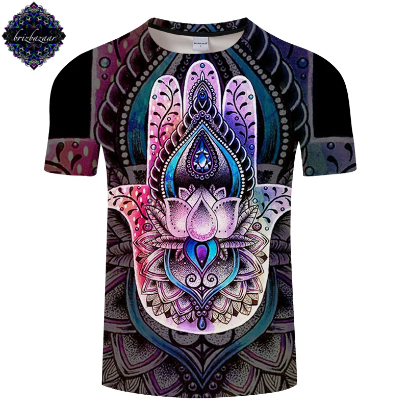 HAMSA By Brizbazaar, художественная футболка с 3D принтом, футболка с коротким рукавом для мужчин и женщин, футболки, забавная футболка, летние топы, уличная одежда, принт, Прямая поставка