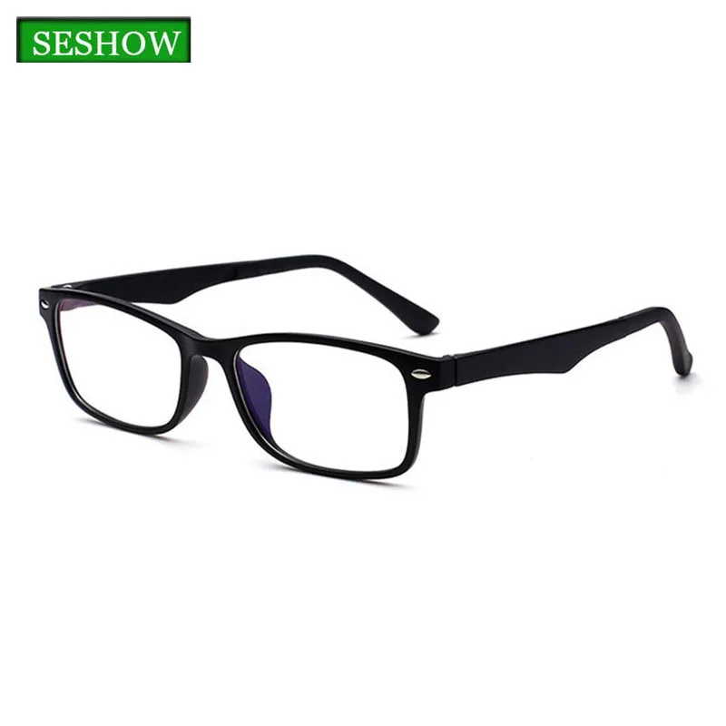 SESHOW comfortable men's glasses frame retro brand design TR90 plane lens female |