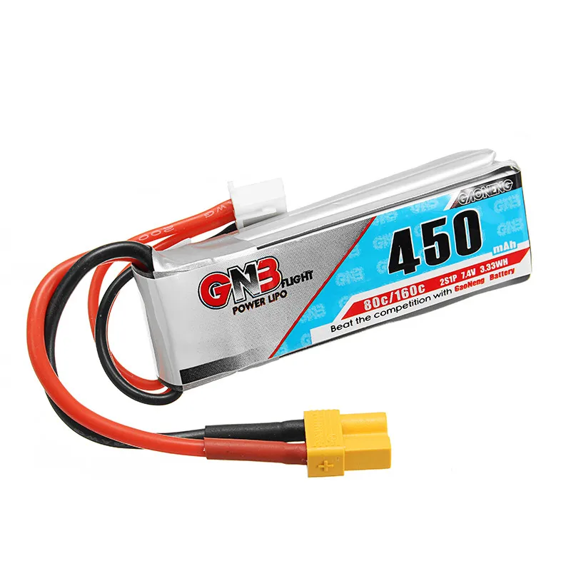 2017 новая аккумуляторная Lipo батарея Gaoneng GNB 7 4 V 2S 450MAH 80C XT30 вилка|7.4v 2s|lipo batterybattery plug |