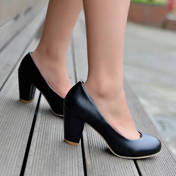 2017 Sapato Feminino Zapatos Mujer Tacon Big Size 34-43 Colour New Spring Autumn Women's Pumps Shoes High Heels Pu 222-1