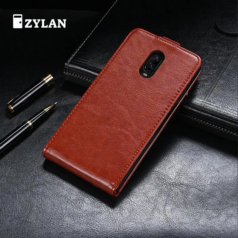 Чехол для zylan Oneplus 6 T Роскошный кожаный чехол кошелек One Plus 1 + с откидной крышкой и