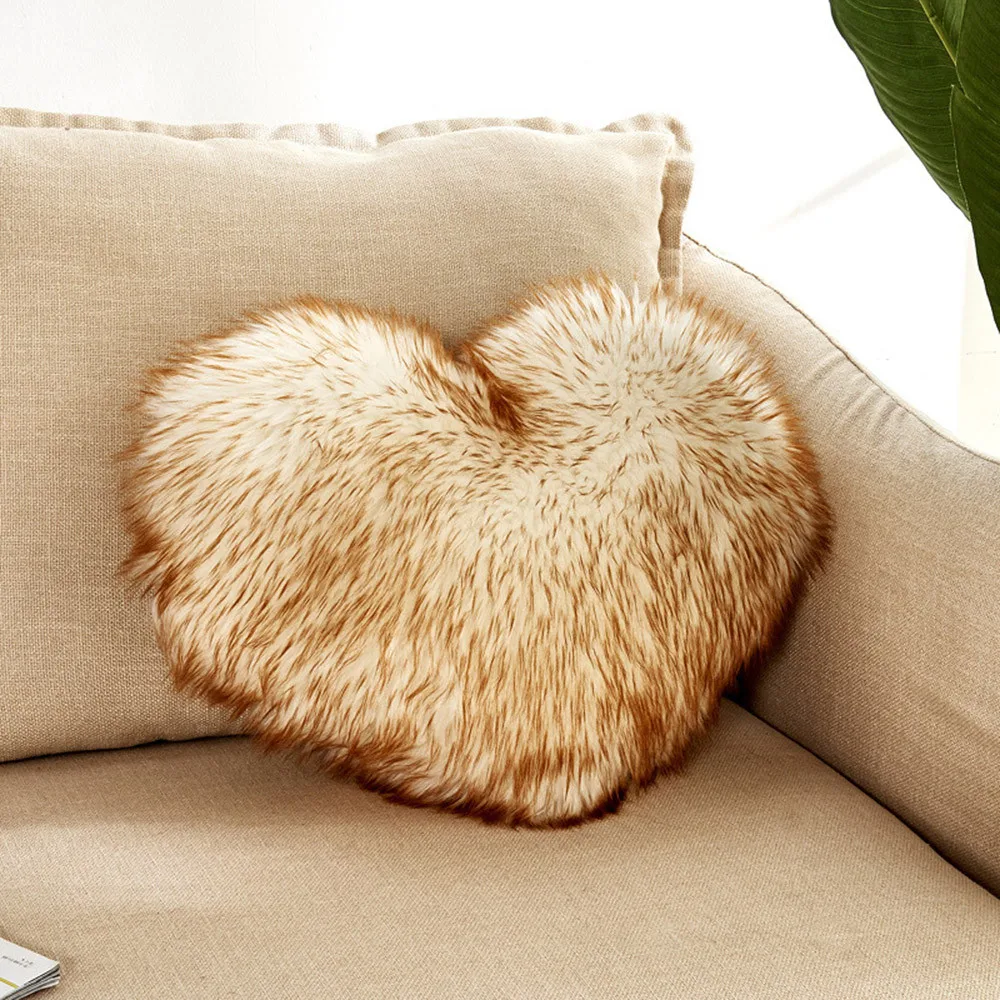 HSU Hot Sale Cushions Heart Shaped Throw Pillow Cushion Plush Pillows Gift Home Sofa Decoration cojines decorativos para sof