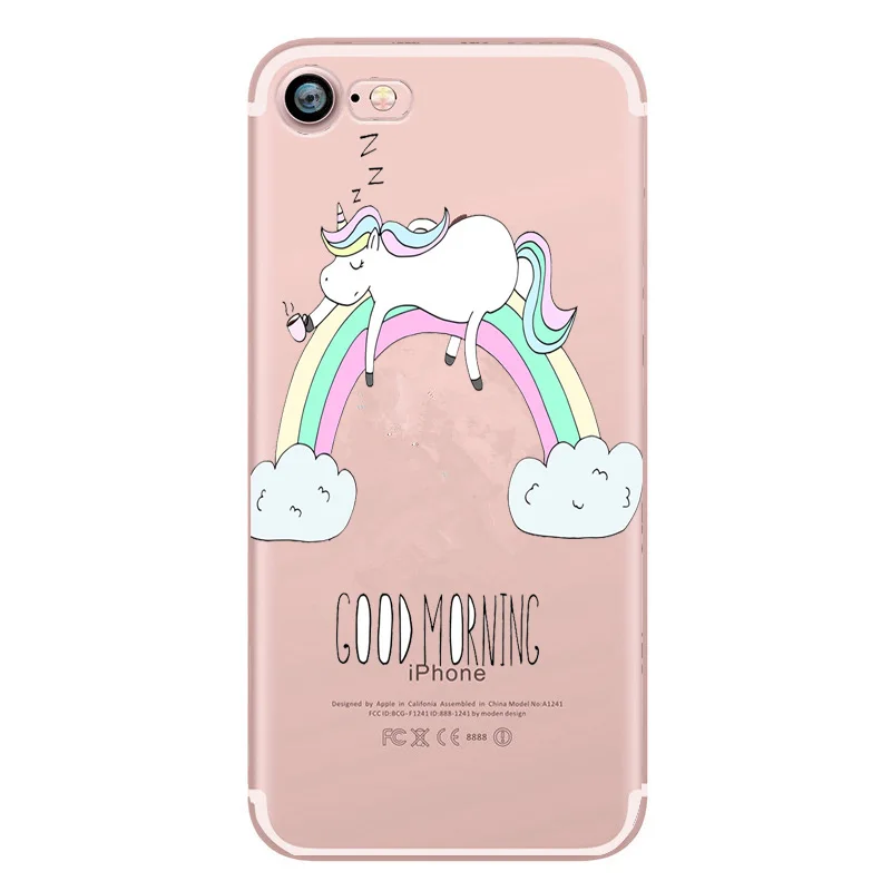 Мягкий чехол для iphone 7 8 plus X с милым рисунком динозавр T-rex панда маленькая Полли 5 5s