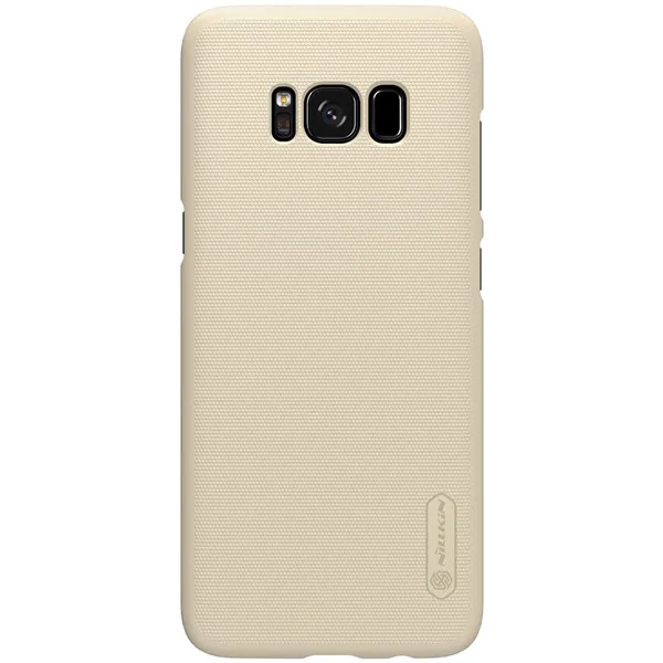Nillkin для samsung galaxy s8 Защитный матовый чехол твердый пластиковый чехол на заднюю панель для galaxy s8 чехол s8 силиконовый чехол+ держатель для телефона - Цвет: Золотой
