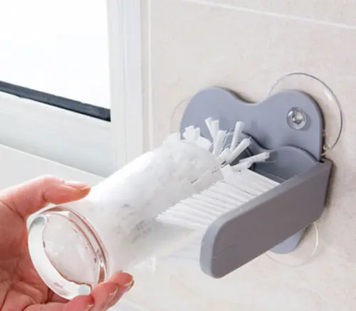 AU кухонная настенная присоска щетка для мытья стеклянной чашки бутылки
