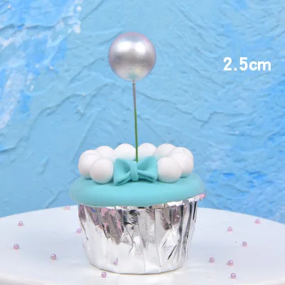 2.5cm Счастливое украшение для именинного торта флаг на день рождения, детский душ развлечение для детского праздника свадебные Пузырьковые шары украшения мини флаг двойные палочки - Цвет: 2.5cm