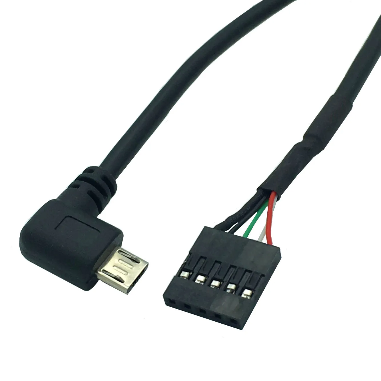 50 см usb micro 5P Male 90 левый угол до 1x 5Pin Female 2 54 USB header PCB материнский кабель|left angle|motherboard