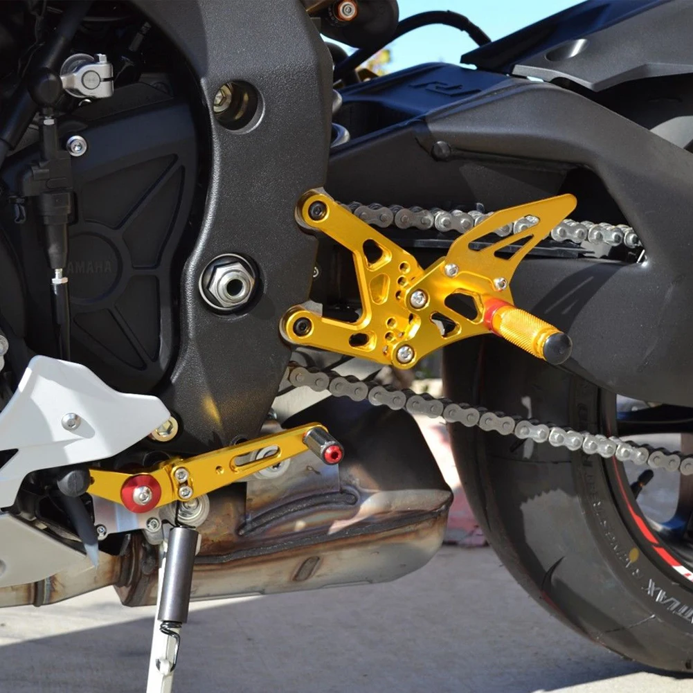 Для Yamaha YZF R1 ЧПУ Регулируемые подножки для ног Rider Rearsets педаль для ног