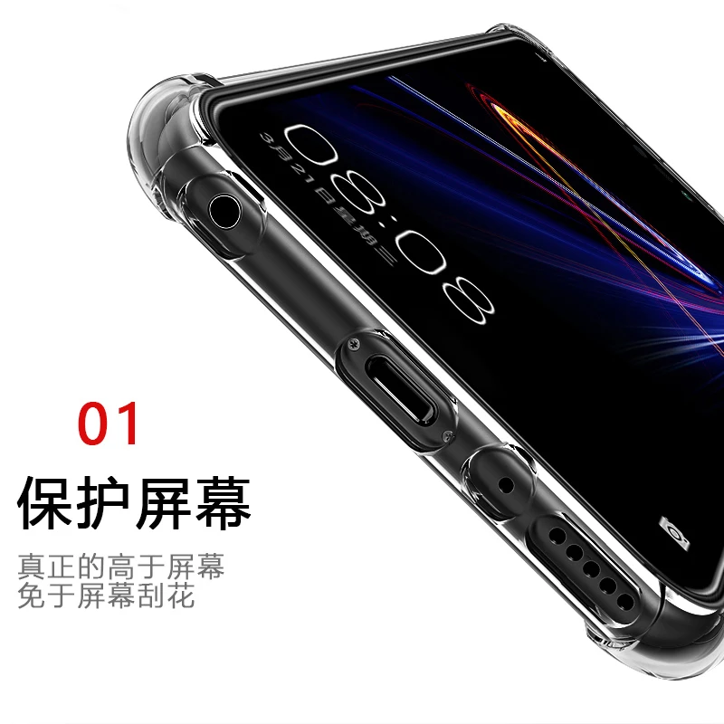 Чехол для Huawei Honor note 10 противоударная воздушная подушка прозрачный толстый