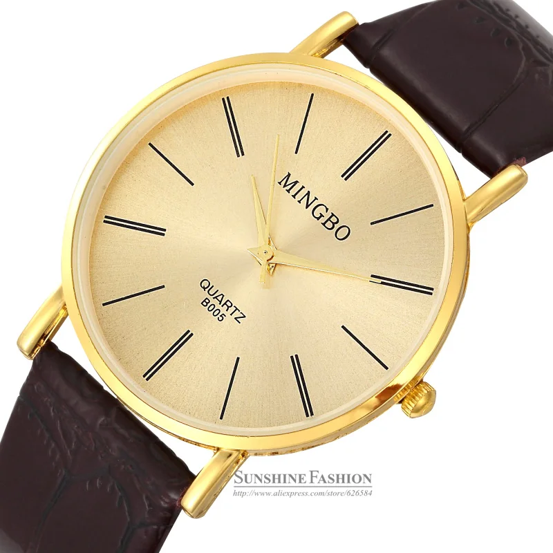 Простой Стиль моделирование деревянный кожаный ремешок кварцевые часы Для