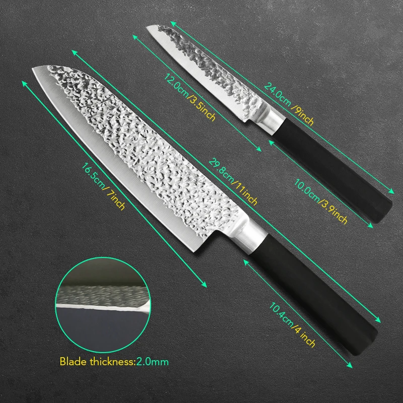 Кухонные ножи 2 шт. в японском стиле X30CR14 нож шеф повара из нержавеющей стали