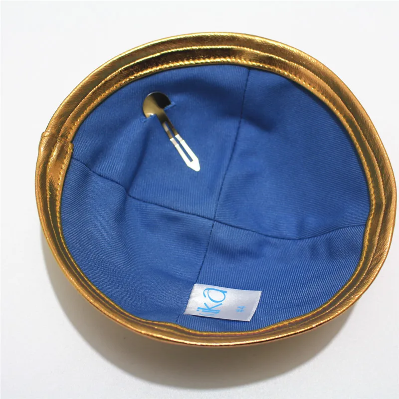 Коричневый цвет еврейский yarmulke твердая Высококачественная купольная Размер 19 см хлопок бархат Kippah еврейская Кепка