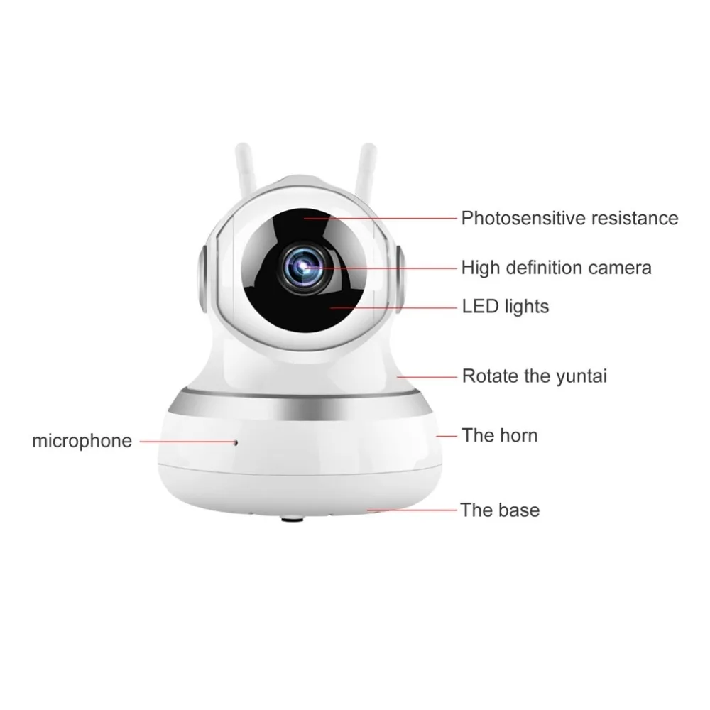 Human Body Sensor 720P Wireless Intelligent Monitor Home Security HD IP Camera With LED Smart WiFi Audio CCTV |