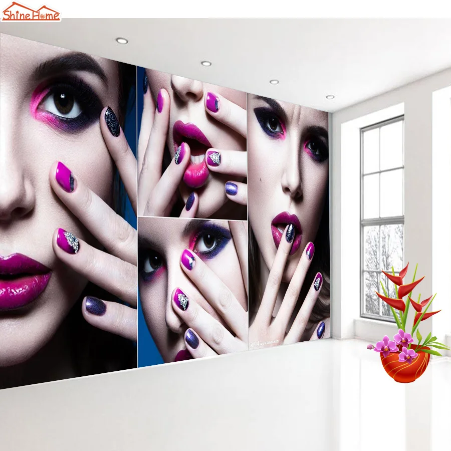Shinehome-SPA маникюрный салон художественная косметика 3 d настенная бумага для
