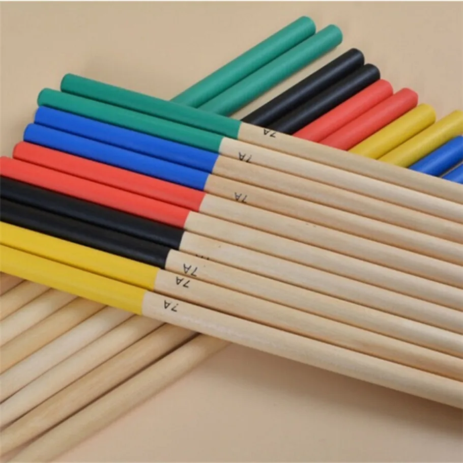 1 пара кленовый деревянный барабан палочки противоскользящие электронные