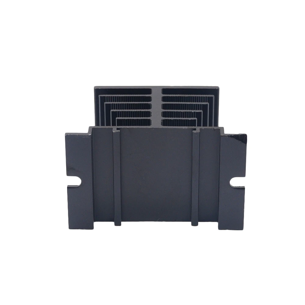 Черное однофазное твердотельное реле SSR алюминиевый радиатор отвода тепла