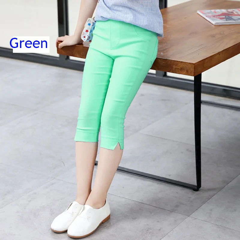 Детские леггинсы для девочек летние брюки до колен милая одежда карамельных