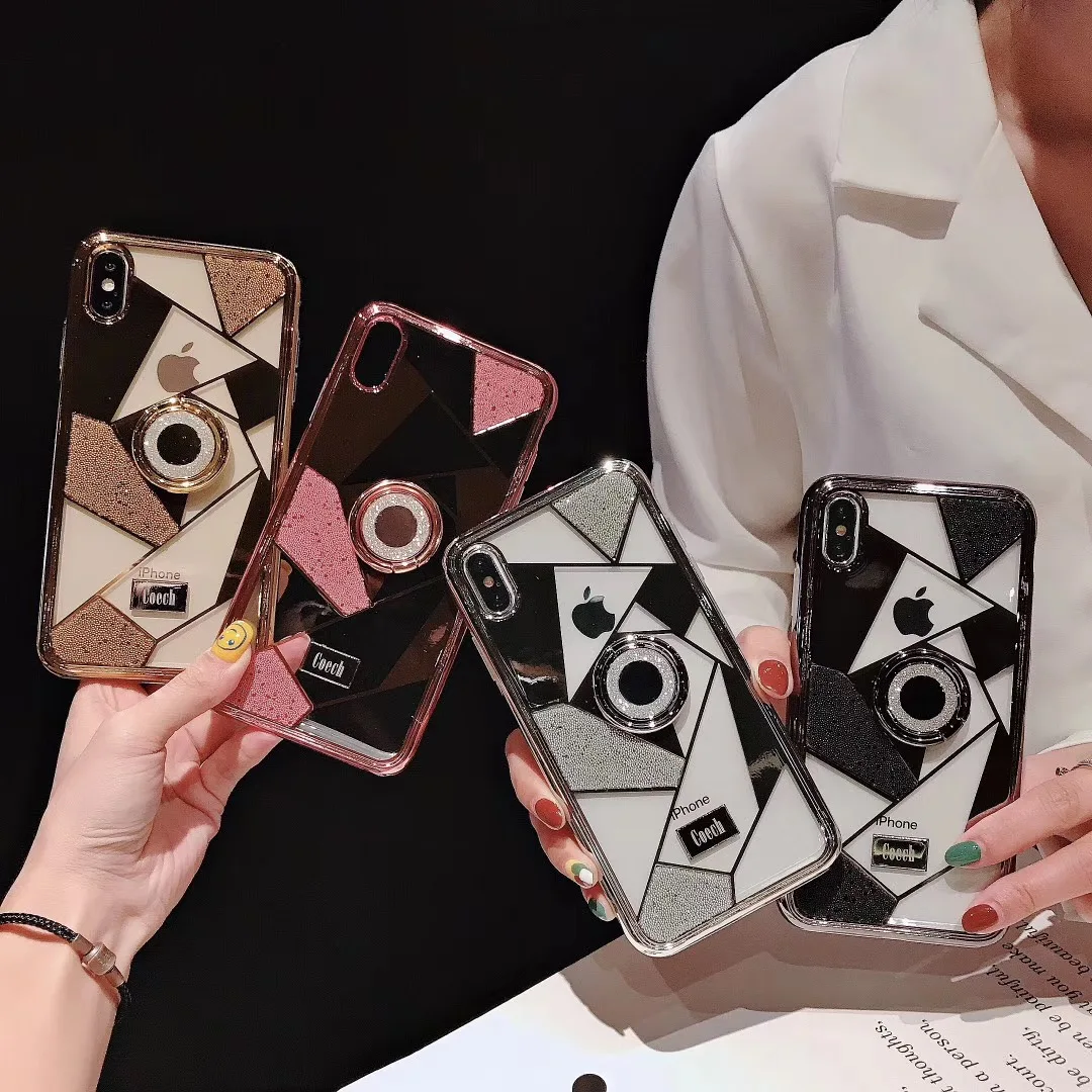 Модный 3d геометрический Блестящий женский чехол для телефона для Iphone X Xs Max Xr 10 8 7 6 6s Plus Роскошный Матовый Мягкий силиконовый чехол