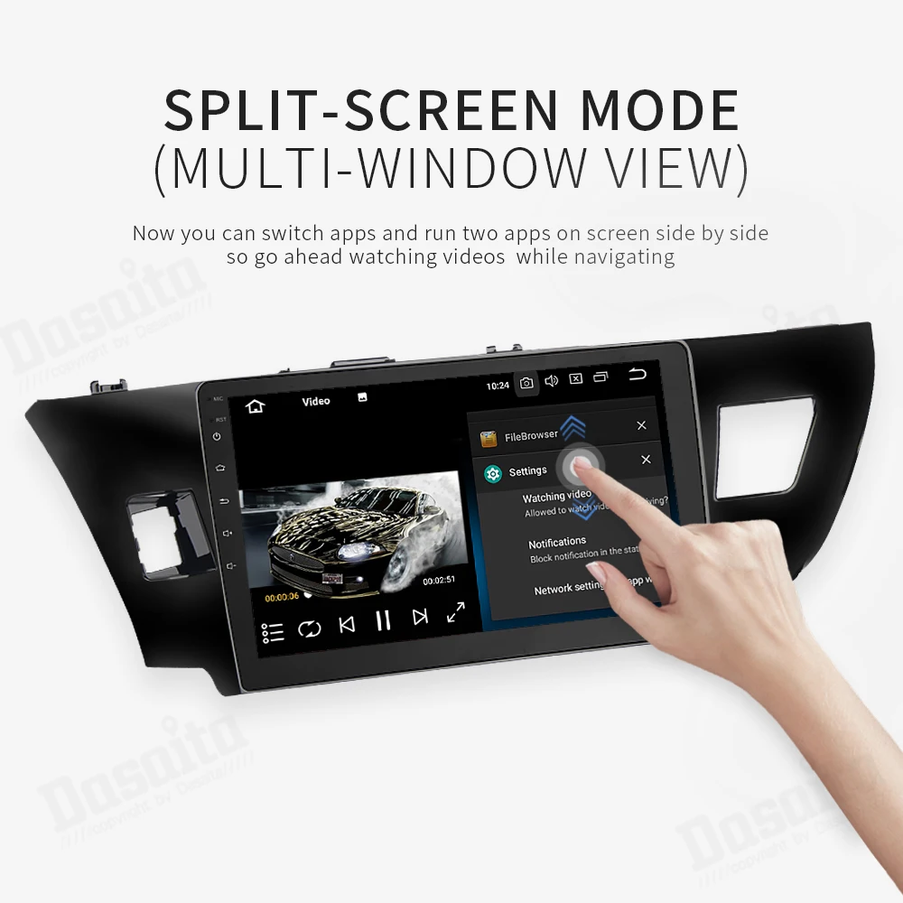 1 din 10," ips Android 9,0 мультимедийный плеер для Защитные чехлы для сидений, сшитые специально для Toyota Corolla стерео с 8-Core 4 Гб+ 32 Гб встроенной gps WI-FI